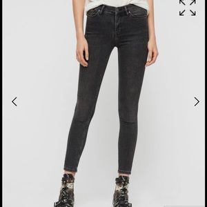 All Saints grace Dark Grey skinny Jeans